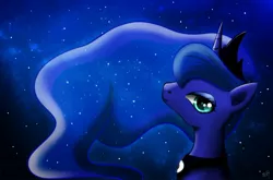 Size: 3100x2050 | Tagged: alicorn, artist:princesssilverglow, best pony, derpibooru import, ethereal mane, night, night sky, princess luna, safe, sky, solo