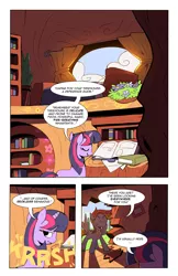 Size: 1320x2040 | Tagged: artist:karzahnii, comic, derpibooru import, golden oaks library, rainbow dash, safe, tales from ponyville, twilight sparkle