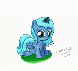 Size: 4732x4333 | Tagged: absurd resolution, artist:ulyssesgrant, cute, derpibooru import, female, filly, princess luna, safe, solo, traditional art, woona, younger