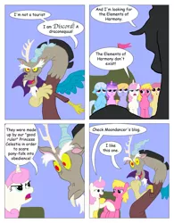 Size: 1020x1311 | Tagged: amethyst star, artist:t-brony, cherry berry, cloud kicker, comic, comic:friendship is tragic, derpibooru import, discord, dizzy twister, linky, moondancer (tragic), orange swirl, safe, shoeshine, twinkleshine