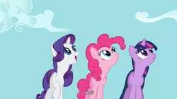 Size: 854x480 | Tagged: caption, derpibooru import, devil, edit, edited screencap, meme, pinkie pie, rarity, read it and weep, safe, screencap, twilight sparkle, youtube caption