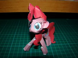 Size: 1024x768 | Tagged: craft, derpibooru import, magic duel, no mouth, no nose, papercraft, pinkie pie, safe