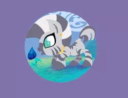 Size: 400x309 | Tagged: artist:bunnimation, derpibooru import, female, filly, flower, safe, solo, zebra, zecora