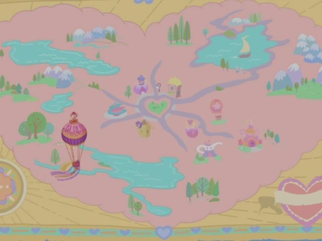 Size: 640x480 | Tagged: balloon, boat, derpibooru import, g3, g3.5, lake, lore, map, ponyville, safe, twinkle wish adventure