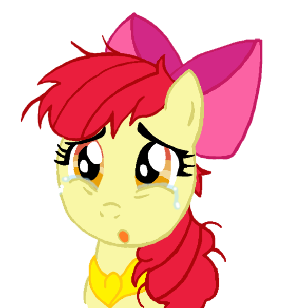 Size: 567x604 | Tagged: apple bloom, artist:reina-del-caos, crying, derpibooru import, safe, solo