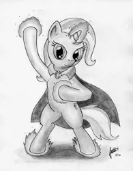 Size: 702x900 | Tagged: safe, artist:snetri, derpibooru import, trixie, pony, bipedal, magic, solo