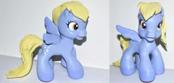 Size: 887x427 | Tagged: safe, artist:bapity88, derpibooru import, derpy hooves, pegasus, pony, custom, female, figure, g3.5, g4 to g3.5, generation leap, irl, mare, photo, solo, toy