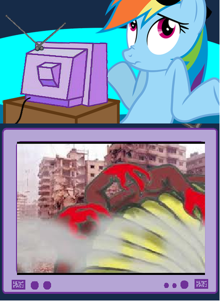 Size: 440x609 | Tagged: derpibooru import, exploitable meme, flash trailer, godzilla 2014, godzilla (series), kaiju, legendary pictures, meme, obligatory pony, rainbow dash, recreation, safe, shrug, tv meme