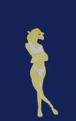 Size: 750x1200 | Tagged: anthro, anthro oc, clothes, derpibooru import, male, oc, oc:golden brisk, safe, solo, stallion, trap, underwear, unofficial characters only, wip