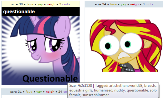 Size: 535x316 | Tagged: safe, derpibooru import, sunset shimmer, twilight sparkle, derpibooru, equestria girls, equestria girls (movie), exploitable meme, eye pop, juxtaposition, juxtaposition win, meme, meta, special eyes