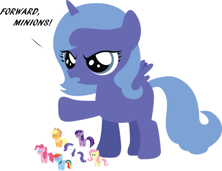 Size: 4496x3456 | Tagged: safe, artist:sundownglisten, derpibooru import, applejack, fluttershy, pinkie pie, princess luna, rainbow dash, rarity, twilight sparkle, pony, doll, female, filly, mane six, pointy ponies, simple background, toy, woona, younger