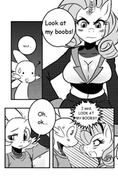 Size: 1280x1905 | Tagged: suggestive, artist:ss2sonic, derpibooru import, edit, rarity, spike, anthro, breasts, busty rarity, comic, comic sans, female, male, manga, shipping, sparity, sparity manga, straight