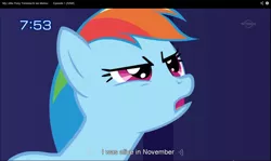 Size: 1280x761 | Tagged: caption, derpibooru import, edit, edited screencap, friendship is magic, meme, rainbow dash, safe, screencap, solo, tv tokyo, youtube caption