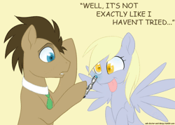 Size: 584x415 | Tagged: safe, artist:si1vr, derpibooru import, derpy hooves, doctor whooves, time turner, pegasus, pony, animated, doctor who, female, mare, sonic screwdriver