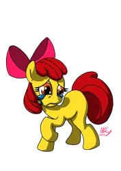 Size: 700x990 | Tagged: apple bloom, artist:projectzuel, crying, derpibooru import, sad, safe, solo