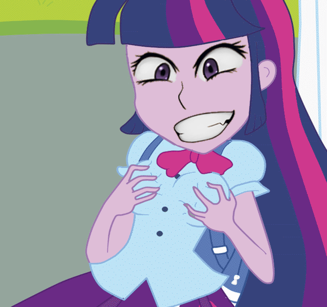 Size: 699x656 | Tagged: suggestive, artist:hendocrinogeno, derpibooru import, edit, twilight sparkle, equestria girls, equestria girls (movie), breast fondling, breast grab, breasts, busty twilight sparkle, face swap, female, grope, mega milk, meme, solo, solo female, titty monster meme