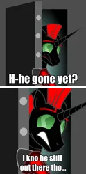 Size: 600x1210 | Tagged: comic, derpibooru import, doom paul, exploitable meme, it's happening, meme, oc, oc:niggertron, red and black oc, safe, text, unofficial characters only