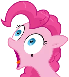 Size: 4497x5000 | Tagged: absurd resolution, artist:andypriceart, artist:zutheskunk traces, derpibooru import, faic, gasp, :o, open mouth, pinkie pie, reaction image, safe, simple background, solo, transparent background, vector, vector trace