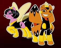 Size: 900x707 | Tagged: safe, artist:courtneydoodles, derpibooru import, ponified, pony, dr. girlfriend, dr. mrs. monarch, the monarch, the venture bros.