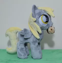 Size: 412x420 | Tagged: artist:finnickie, derpibooru import, derpy hooves, female, filly, food, muffin, photo, safe, younger