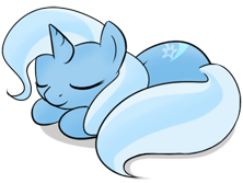 Size: 222x167 | Tagged: safe, artist:theparagon, derpibooru import, trixie, pony, unicorn, ask trixie, female, mare, sleeping, solo