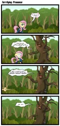 Size: 2000x4171 | Tagged: safe, artist:gray--day, derpibooru import, fluttershy, pegasus, pony, bob, comic, couriershy, crossover, fallout, fallout 3, fluttertree, harold, herbert, pun, tree