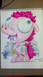 Size: 1024x1816 | Tagged: andy you magnificent bastard, artist:andypriceart, clothes, comic con, cosplay, costume, derpibooru import, inception, pinkie costume, pinkie pie, pinkie pie's pinkie pie costume, pony costume, princess luna, safe, san diego comic con, sdcc 2013, swag, traditional art