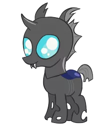 Size: 655x797 | Tagged: artist:evetssteve, changeling, derpibooru import, female, filly, safe, simple background, solo, transparent background, vector