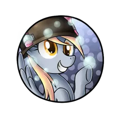 Size: 500x500 | Tagged: safe, artist:tina-chan, derpibooru import, derpy hooves, pegasus, pony, cute, derpy soldier, female, mare, smiling, soldier, solo, team fortress 2