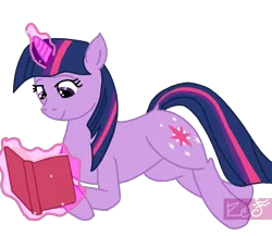 Size: 1500x1300 | Tagged: artist:red note, book, derpibooru import, magic, prone, reading, safe, simple background, solo, transparent, transparent background, twilight sparkle, wip