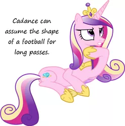 Size: 622x628 | Tagged: american football, derpibooru import, epic wife tossing, insane pony thread, princess cadance, safe, solo, sports
