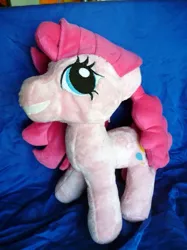 Size: 581x775 | Tagged: artist needed, derpibooru import, irl, photo, pinkie blind, pinkie pie, plushie, safe