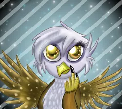 Size: 1234x1095 | Tagged: safe, artist:ladymonotone, derpibooru import, gilda, gryphon, solo