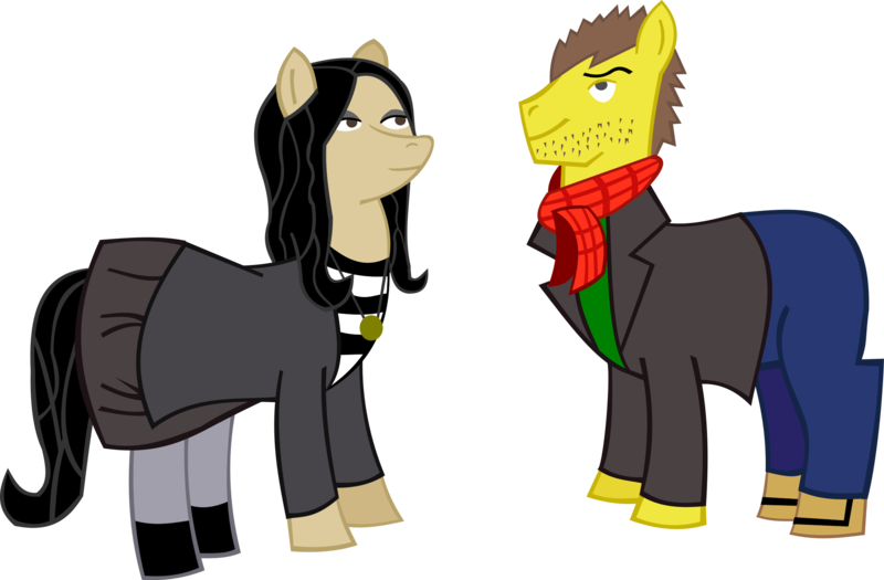 Size: 2129x1396 | Tagged: safe, artist:jewelsfriend, derpibooru import, ponified, pony, elementary, joan watson, sherlock, sherlock holmes