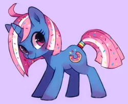 Size: 970x787 | Tagged: safe, artist:suikuzu, derpibooru import, oc, ponified, unofficial characters only, food pony, original species, pony, donut, food, solo, tail wrap