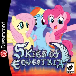 Size: 800x800 | Tagged: artist:nickyv917, box art, derpibooru import, fluttershy, parody, pinkie pie, rainbow dash, safe, sega, sega dreamcast, skies of arcadia, video game