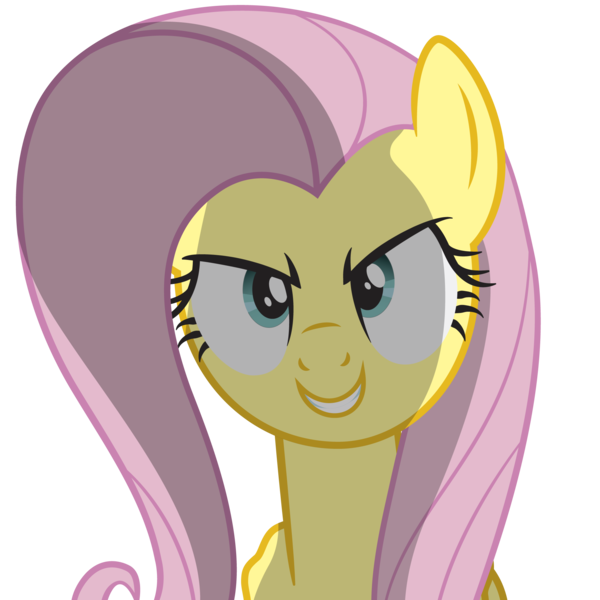 Size: 2048x2048 | Tagged: artist:juniberries, derpibooru import, evil grin, fluttershy, grin, safe, simple background, smiling, solo, transparent background, vector