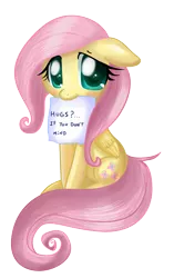 Size: 2933x4680 | Tagged: absurd resolution, artist:pridark, bronybait, cute, derpibooru import, fluttershy, hnnng, hug, hug request, mouth hold, note, paper, pridark is trying to murder us, safe, shyabetes, simple background, solo, transparent background