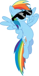 Size: 5954x11519 | Tagged: absurd resolution, artist:mrcabezon, derpibooru import, rainbow dash, safe, simple background, solo, sunglasses, transparent background, vector