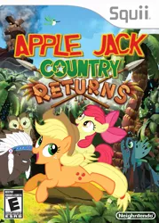 Size: 715x1000 | Tagged: apple bloom, applejack, artist:nickyv917, box art, chief thunderhooves, derpibooru import, donkey kong country, donkey kong country returns, owlowiscious, parody, queen chrysalis, safe, wii
