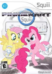 Size: 707x1000 | Tagged: artist:nickyv917, box art, derpibooru import, fluttershy, mario kart wii, parody, pinkie pie, safe, wii