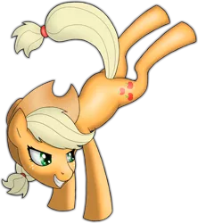 Size: 1492x1680 | Tagged: applejack, artist:xonxt, bucking, derpibooru import, safe, simple background, solo