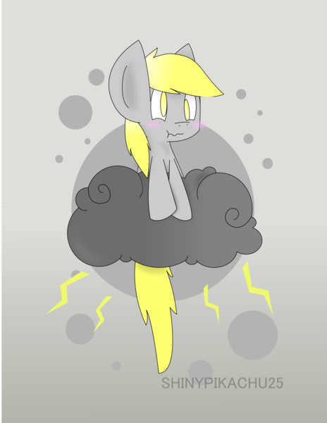 Size: 3900x5040 | Tagged: safe, artist:shinypikachu25, derpibooru import, derpy hooves, pegasus, pony, cloud, female, gray, i just don't know what went wrong, mare, solo, thunder