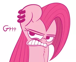 Size: 500x403 | Tagged: angry, annoyed, artist:extradan, bust, derpibooru import, ear piercing, earring, grumpy, irritated, jewelry, piercing, pinkamena diane pie, pinkie pie, portrait, punkamena, punkie pie, safe, solo, teeth, upset