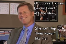 Size: 650x440 | Tagged: barely pony related, comic sans, derpibooru import, human, irl, irl human, john laurinaitis, photo, pro wrestling, safe, sports, text, wrestling, wwe