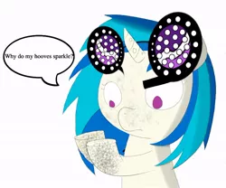 Size: 800x667 | Tagged: artist:captain64, derpibooru import, glitter, holes, parody, safe, solo, toy, vinyl scratch