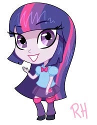 Size: 1144x1474 | Tagged: safe, artist:robynne, derpibooru import, twilight sparkle, equestria girls, chibi, solo