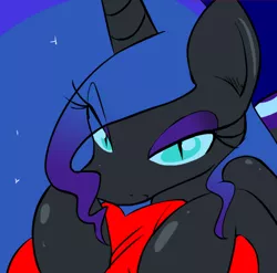 Size: 450x445 | Tagged: artist:zev, bedroom eyes, derpibooru import, nightmare moon, safe, sexy, solo, stupid sexy nightmare moon