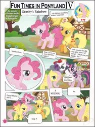 Size: 694x925 | Tagged: applejack, artist:limeylassen, comic, derpibooru import, edit, fluttershy, funtimes in ponyland, german comic, have a break, parody, pinkie pie, rarity, safe, twilight is a lion, twilight sparkle, wat, werewolf