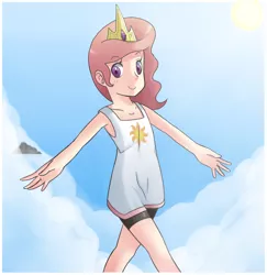 Size: 790x813 | Tagged: artist:sallymon, derpibooru import, human, humanized, princess celestia, safe, solo, young